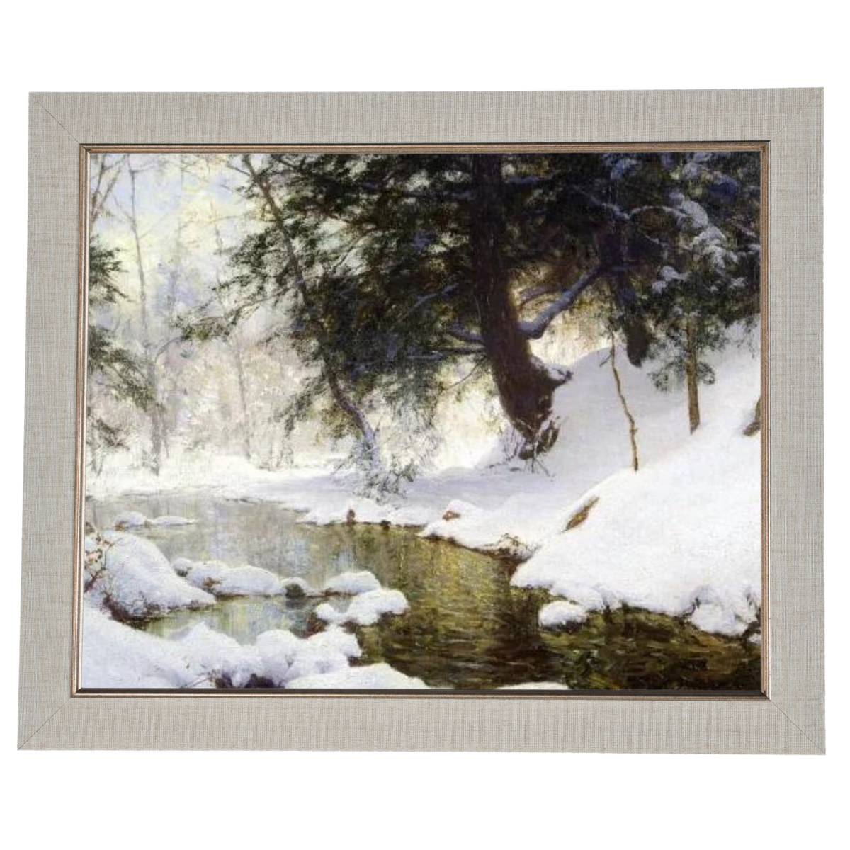 November Snow - Vintage Winter Wall Art Prints Decor For Living Room