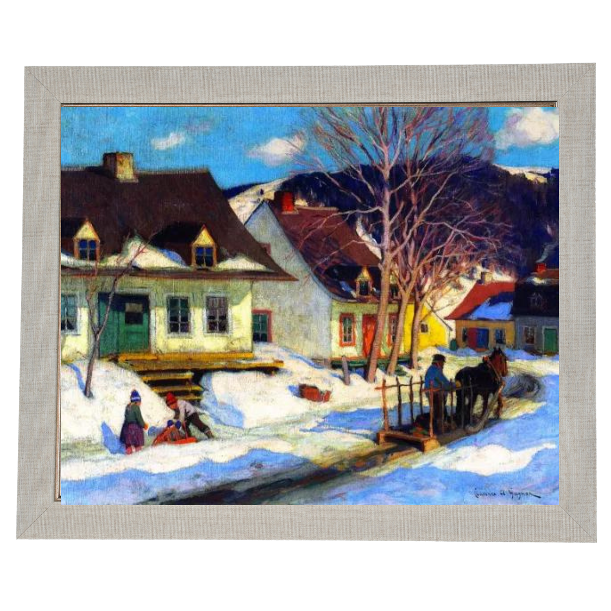 A Quebec Village Street, Winter