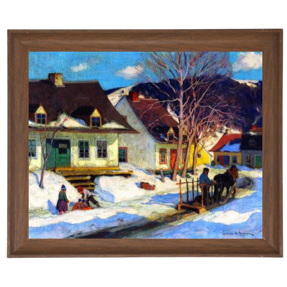 A Quebec Village Street, Winter