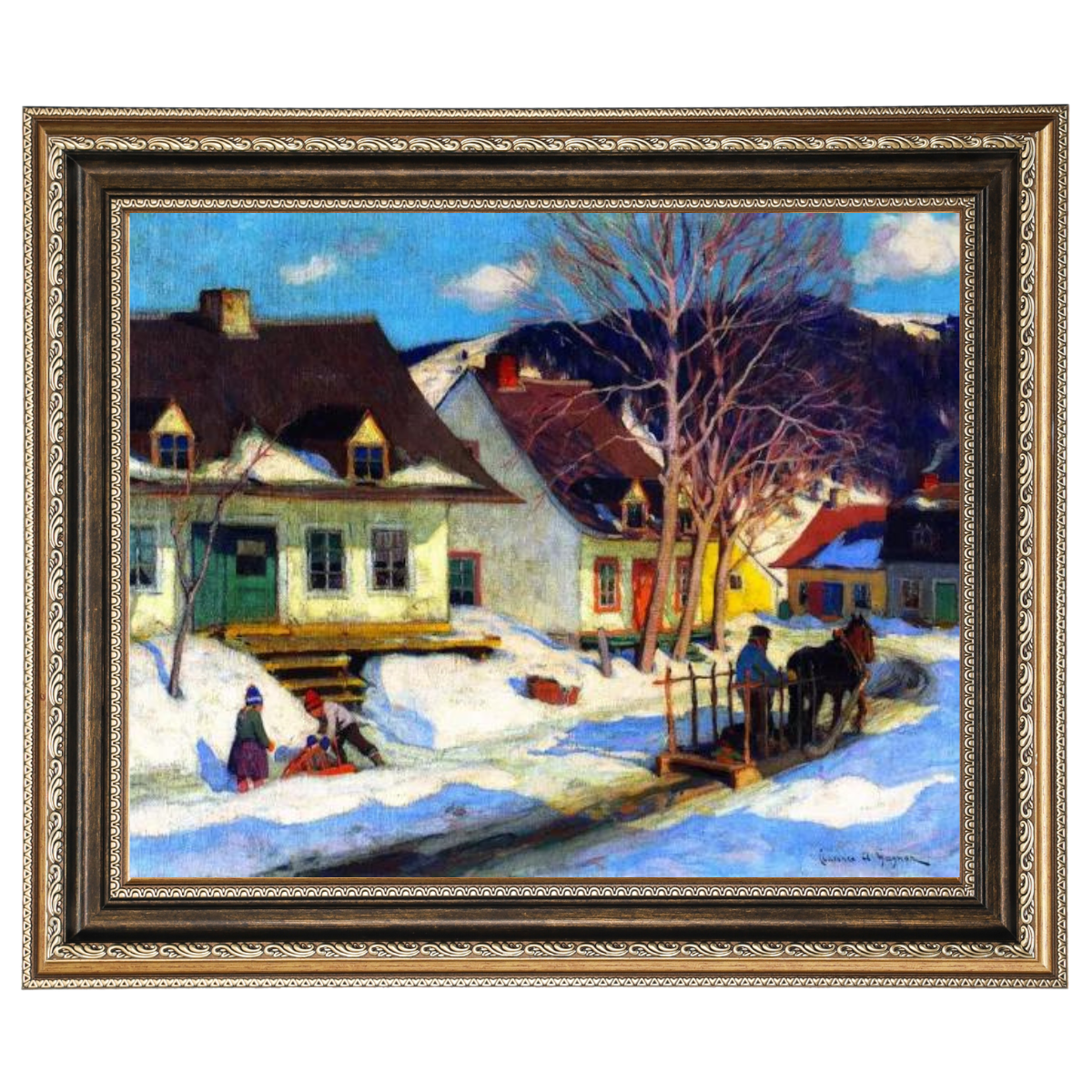 A Quebec Village Street, Winter