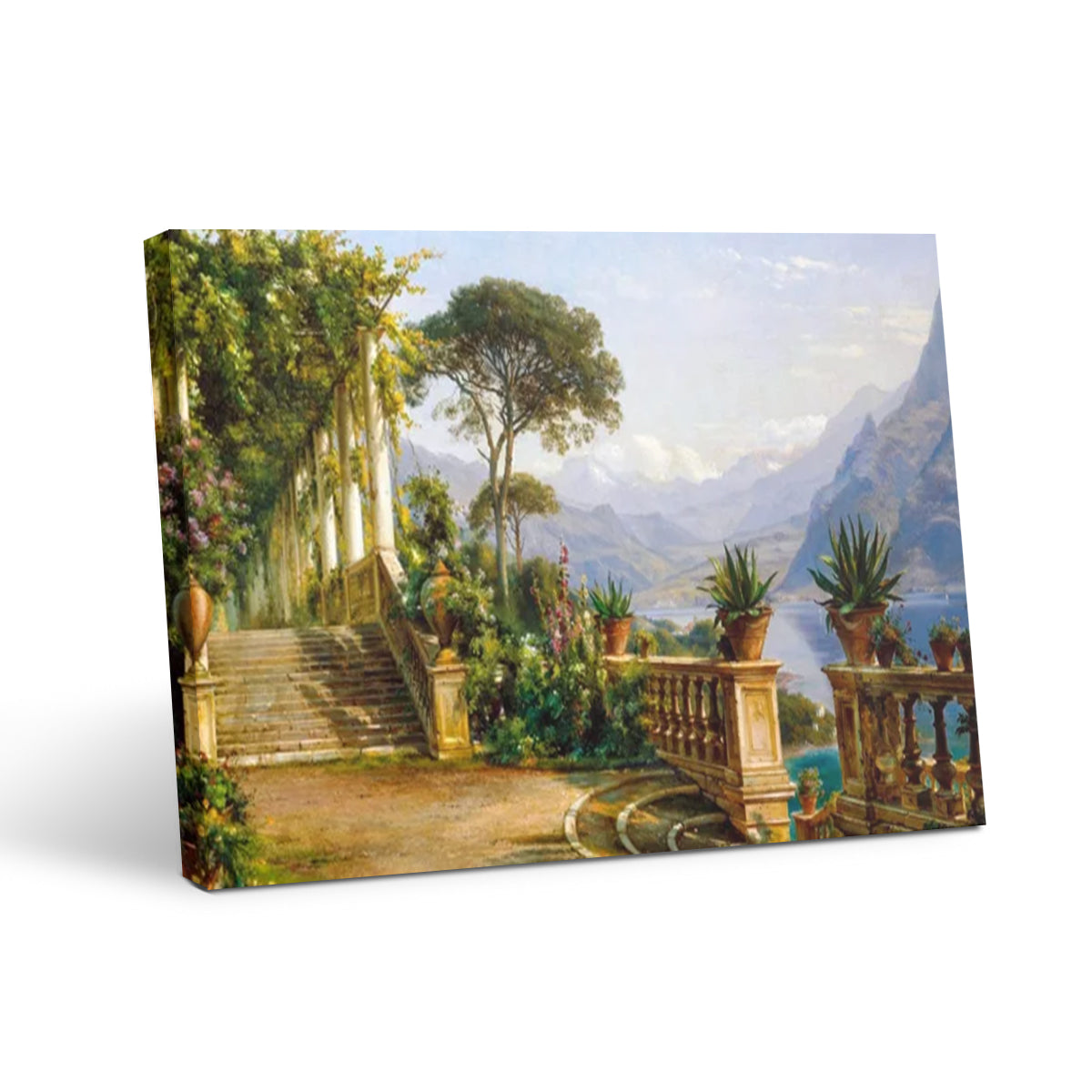 Lodge On Lake Como - Vintage Wall Art Prints Decor For Living Room