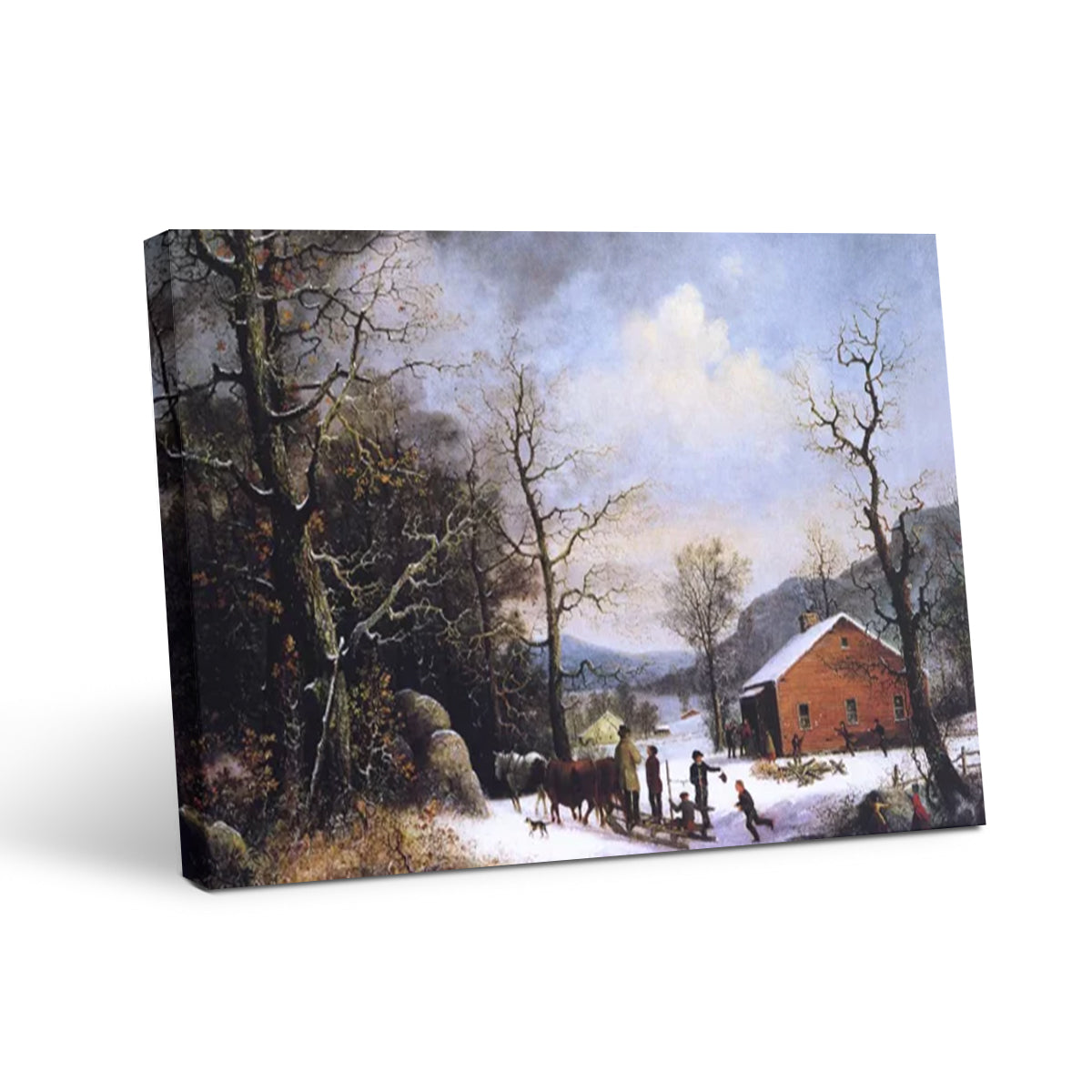 Winter Scene - Vintage Winter Wall Art Prints Decor For Living Room